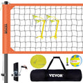 VEVOR Outdoor Portable Volleyball Net System, Adjustable Height Aluminum Poles, Professional Volleyball Set with PVC Volleyball,
