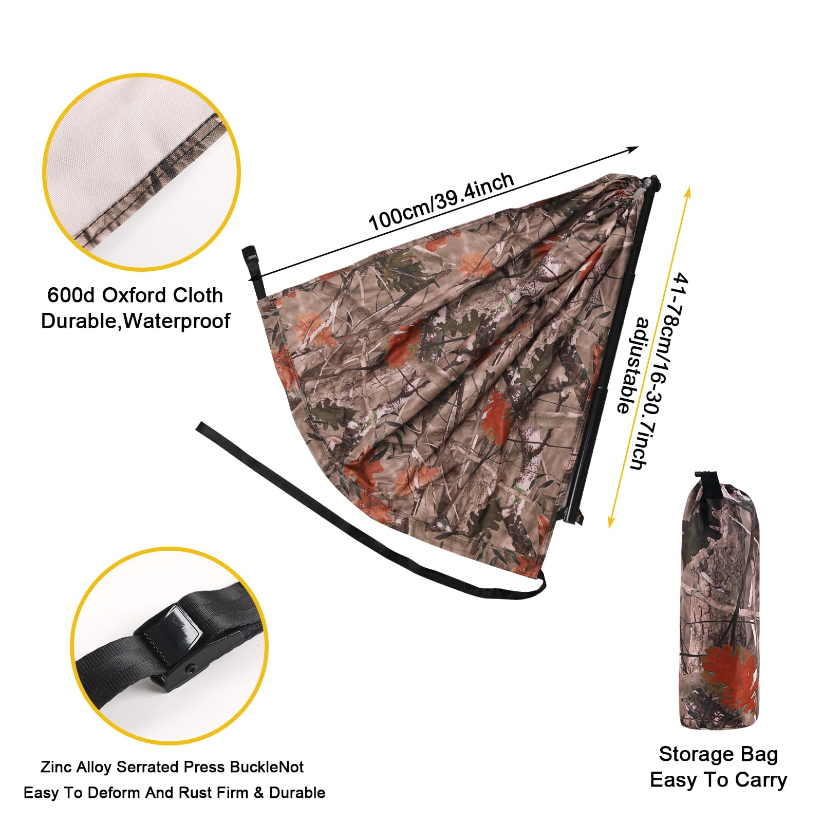 Zaixia Camo Tree Camping Chair Hammock Seat Hunting Chair Portable And Light Weight Camping Stool On Tree