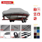 Seamander Waterproof Boat Cover, Solution-Dyed Yarn Marine Grade Cover Fits 16' To 18.5' Ft Bass, V-Hull, Tri-Hull, Fish & Ski,