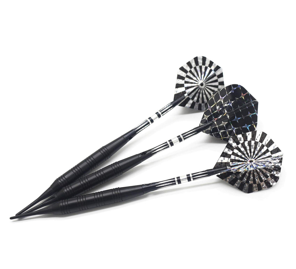 Roobeeo Soft Tip Darts Set For Electronic Dart Board 22G Plastic Tip Darts Set With Brass Barrels&Aluminum Shafts, 6 Flights 3 S