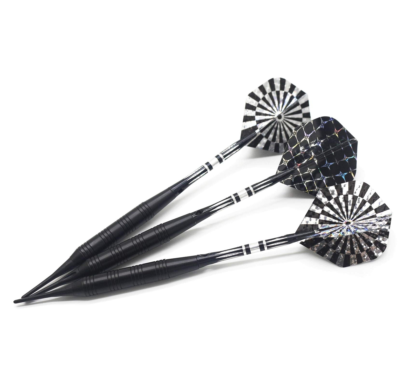 Roobeeo Soft Tip Darts Set For Electronic Dart Board 22G Plastic Tip Darts Set With Brass Barrels&Aluminum Shafts, 6 Flights 3 S