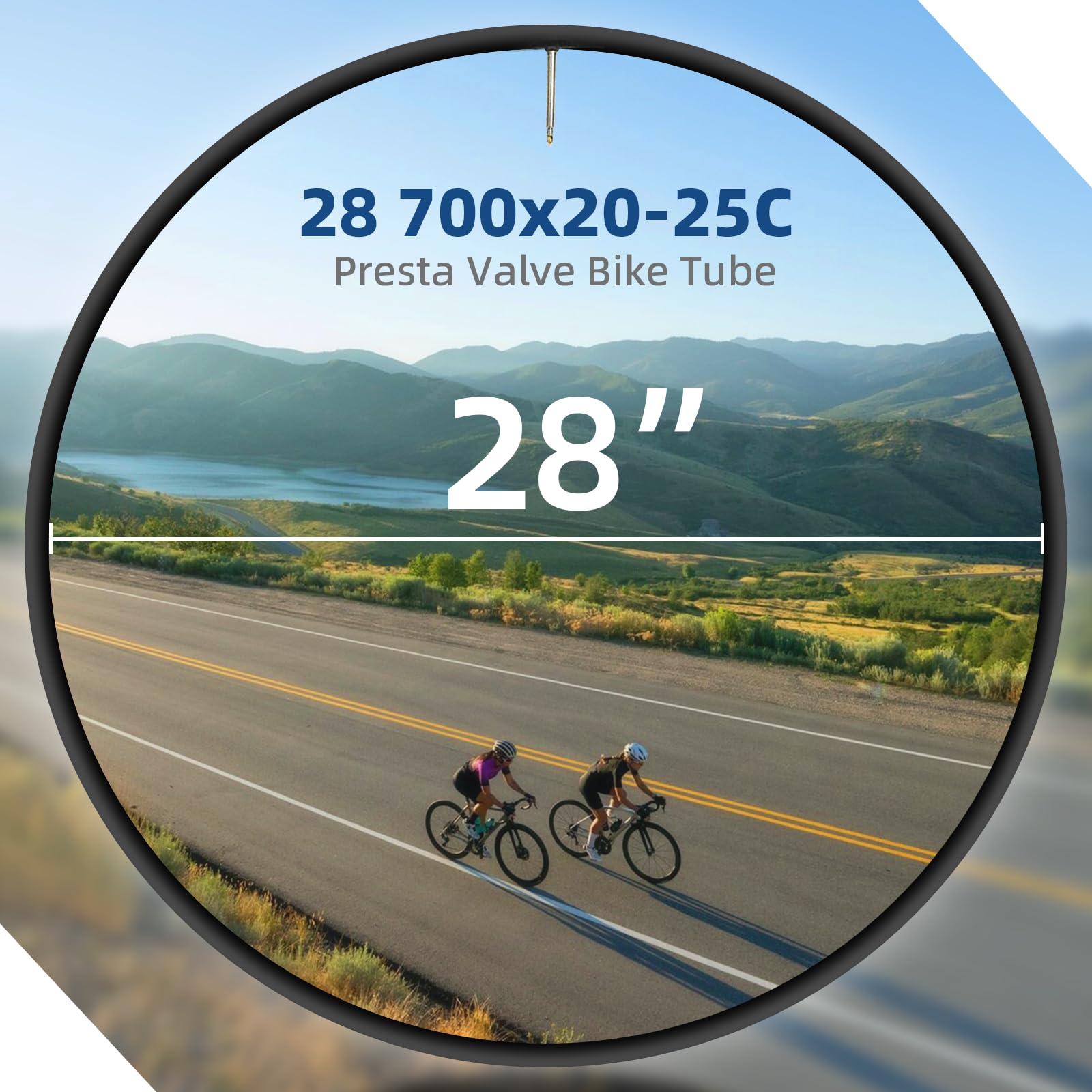 28 700X20-25C Road Bike Replacement Inner Tubes Presta Valve 48Mm For Road Bikes With Tire Size Of 700C X 20, 23, And 25 (6 Inne