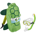 Head Sea Pals Junior Dry Snorkeling Mask/Snorkel Combination Kit For Children Ages 8 To 12 With Carry Bag, Sea Turtle Shell