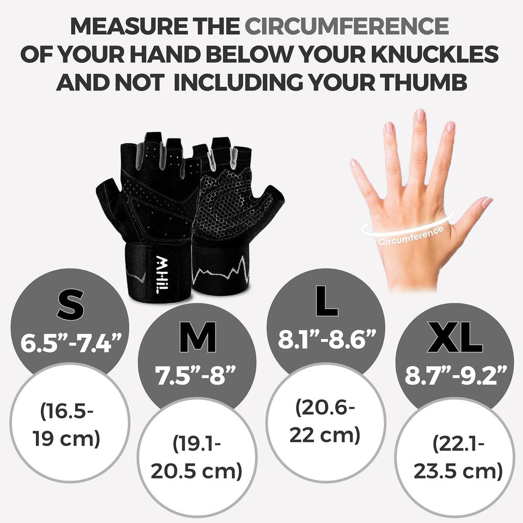 MhIL Workout Gloves for Women - Breathable Gym Gloves for Women with Palm Protection and Enhanced Grip - Padded Weight Lifting G