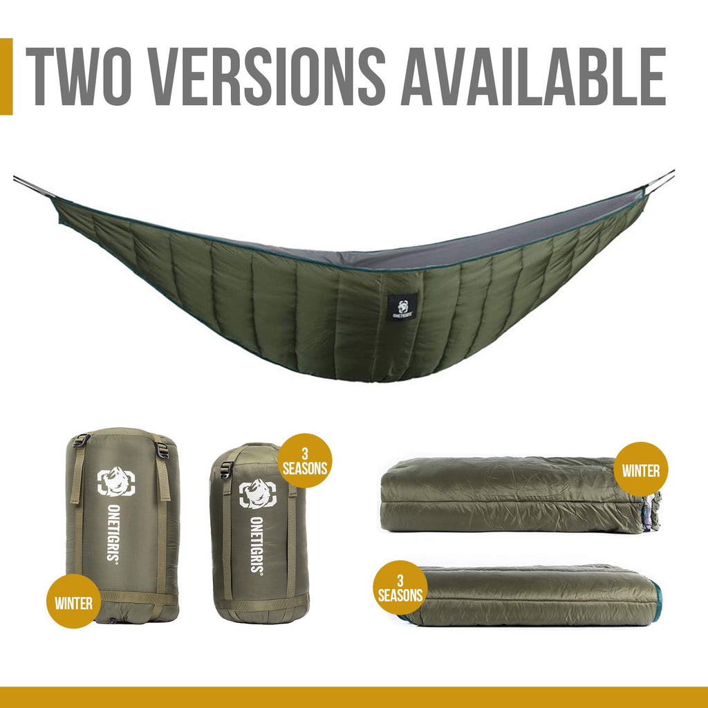 Onetigris Night Protector Ultralight Hammock Underquilt, Full Length Camping Quilt For Hammocks Warm 3-4 Seasons, Weighs Only 28