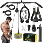 Vavosport Fitness Lat And Lift Pulley System Gym - Upgraded Lat Pull Down Cable Machine Attachments, Loading Pin, Handle And Tri