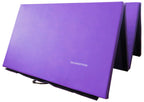 Signature Fitness All Purpose 4X8X2'' Extra Thick High Density Anti Tear Gymnastics Gym Folding Exercise Aerobics Mats, Purple