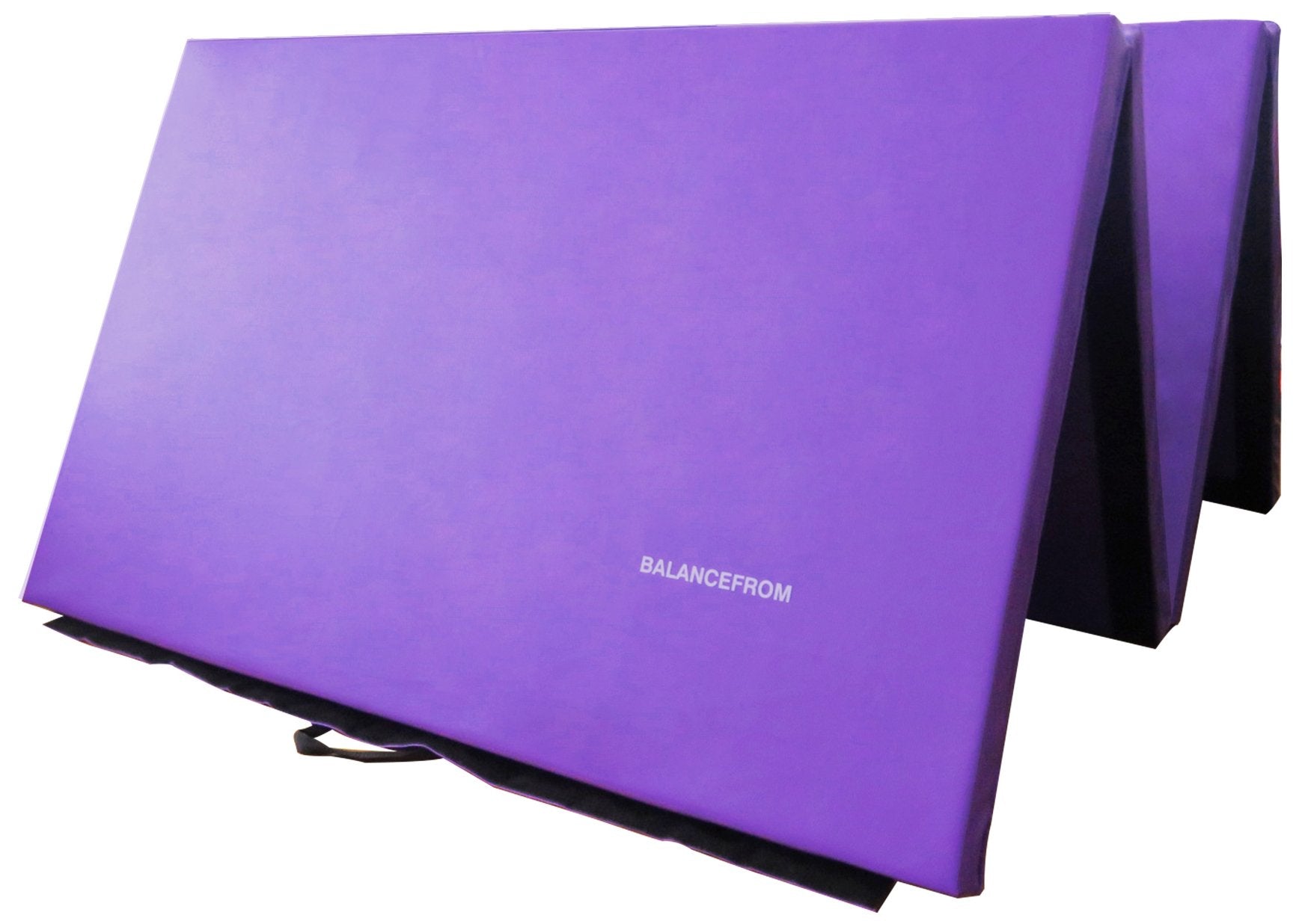 Signature Fitness All Purpose 4X8X2'' Extra Thick High Density Anti Tear Gymnastics Gym Folding Exercise Aerobics Mats, Purple
