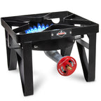 Hike Crew Cast Iron Single-Burner Outdoor Gas Stove  220,000 Btu Portable Propane-Powered Cooktop  With Blue Flame Air Control P