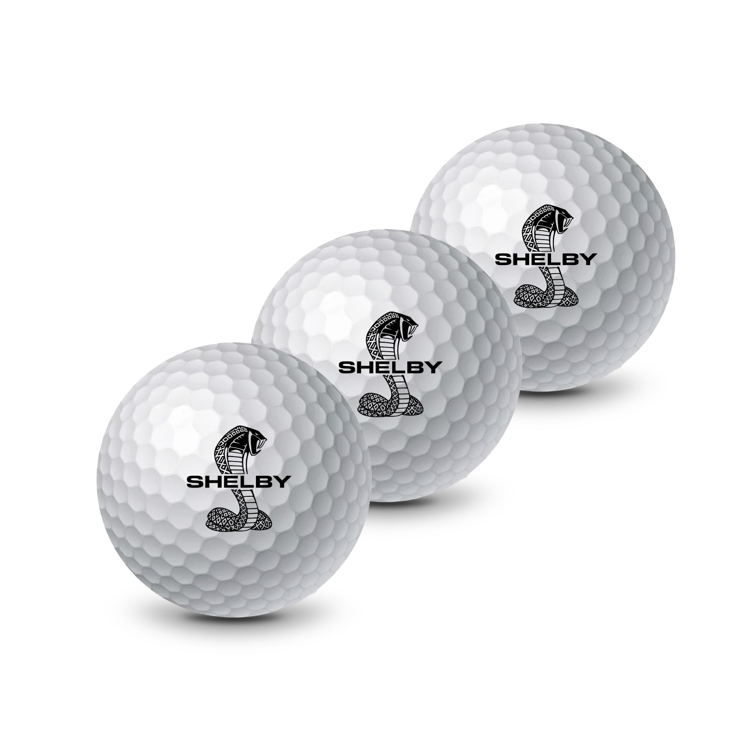 Carroll Shelby Three Pack Wilson Ultra 500 Distance Golf Balls With Shelby Split Snake Logo