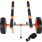 Vevor Heavy Duty Kayak Cart, Foldable Canoe Trolley Cart With 12'' Tires, Adjustable Width 6.69''-17.32'',350 Lb Weight Capacity