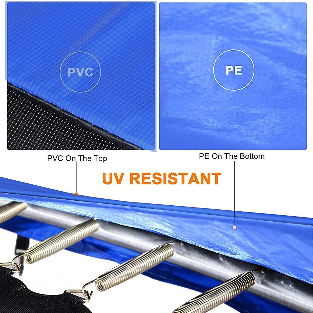 Trampoline Replacement Pad Safety Spring Cover, No Holes For Pole, Universal Fits For 10Ft Frames, Waterproof Trampoline Accesso