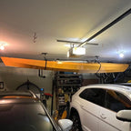 Storeyourboard Kayak And Canoe Ceiling Pulley System, Garage Mount Storage Hoist, Heavy Duty Holds 150 Lbs, Indoor Hanging Organ