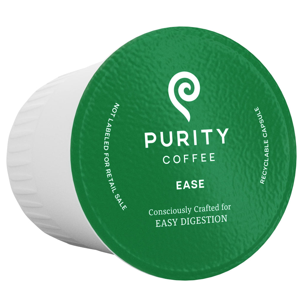 Purity Coffee Ease Dark Roast Low Acid Organic Coffee - Usda Certified Organic Specialty Grade Arabica Single-Serve Coffee Pods 