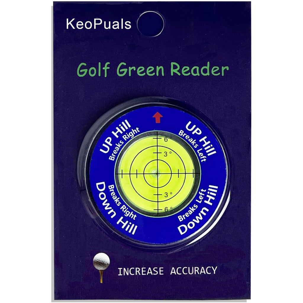 Keopuals Golf Green Reader - Golf Ball Markers With Level Golf Accessories Golf Putting Green Reading Aid Bubble Golf Training T