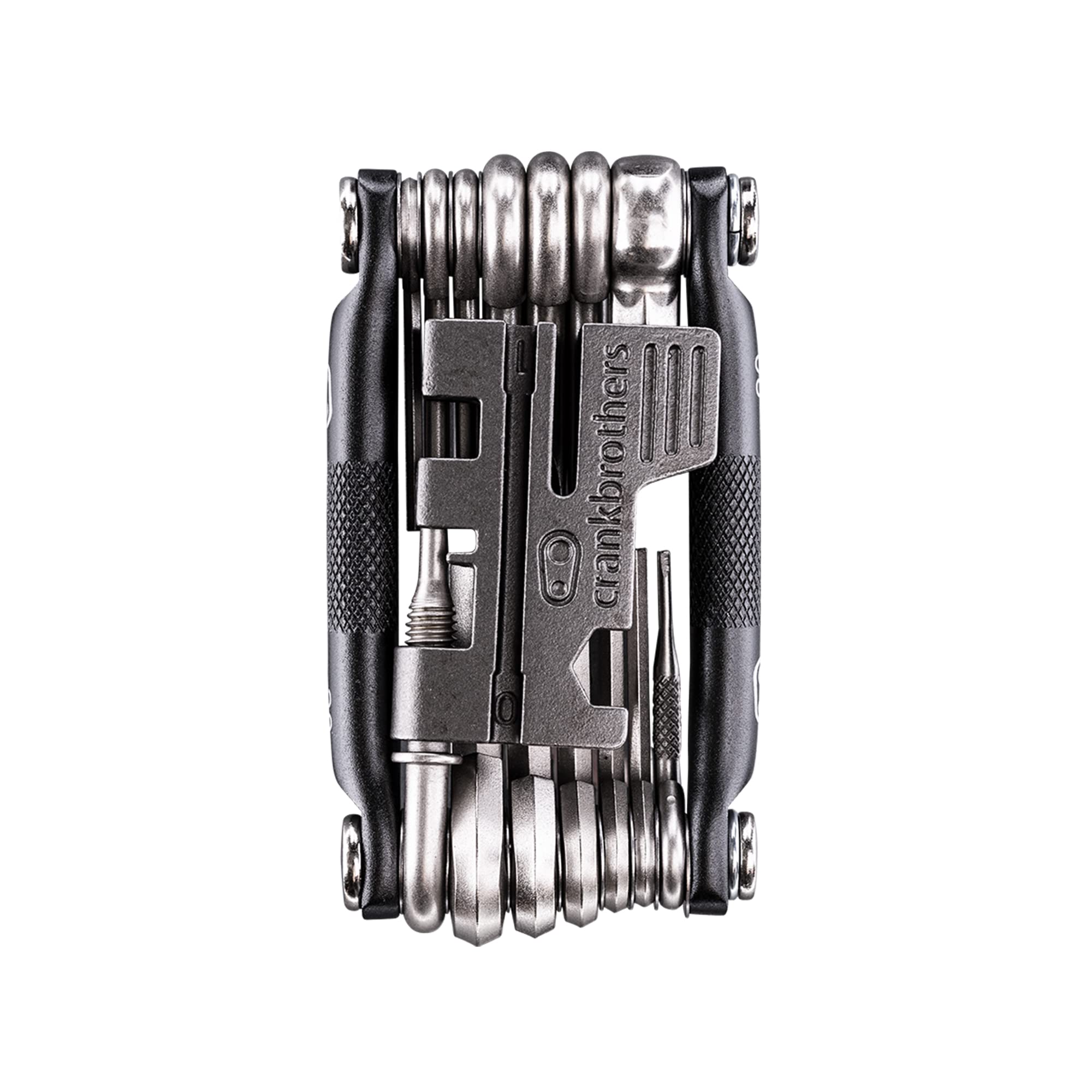 Crankbrothers Multi Tool M 20 Bike Tool - Mtb Multi-Tool Nickel - 20 Bicycle Tools (20 In 1 Tool), Ergonomic And Lightweight
