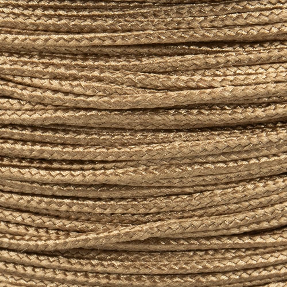 Paracord Planet Micro Paracord - Thin Braided Cord For Crafting, Fishing, And Diy Projects In 125 Ft Spools - Tan