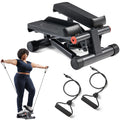 Sunny Health & Fitness Mini Steppers for Exercise at Home, Stair Step Workout Machine with Optional Resistance Bands, Full Body 