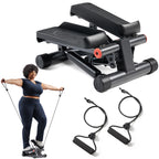 Sunny Health & Fitness Mini Steppers for Exercise at Home, Stair Step Workout Machine with Optional Resistance Bands, Full Body 