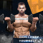 Kiss Gold Dumbbells Set, Adjustable Weights Dumbbell 22Lb/44Lb/66Lb With Solid Steel, Barbell Free Weight Set With Connector Wor