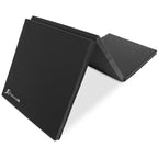 Prosourcefit Tri-Fold Folding Thick Exercise Mat 6X2 With Carrying Handles For Mma, Gymnastics Core Workouts, Black