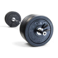 CAP Barbell 260 lb PRO Olympic Weight Set with 7ft Chrome Barbell & Black Bumper Plates