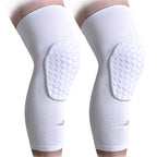 Coolomg Basketball Knee Pads Compression Leg Sleeves For Volleyball Football Weightlifting White Xl