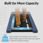 Exerpeutic 400 Lb. Capacity Heavy-Duty Walking/Jogging Exercise Treadmill Walking Pad- Home Gym Workout, Foldable Under Desk Des