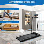 Rivano Treadmill With Handles, Electric Treadmills For Home Small, 270Lbs Capacity, Under Desk Treadmill With Remote Control Led