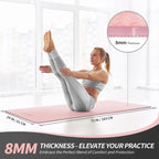 Cambivo Yoga Mat For Women Men Kids, 72'' X 24'' X 6Mm Extra Thick Tpe Yoga Mat Non Slip, Workout Mat With Carrying Strap For Yo