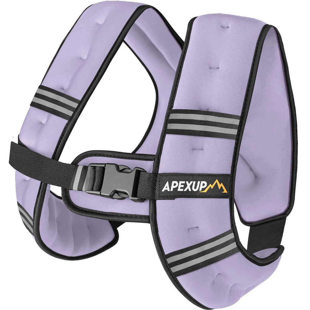 APEXUP 10lbs Weighted Vest Men Women, Weight Vest for Women Workout Equipment for Strength Training Running (Pastel Purple)