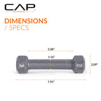 Cap Barbell Cast Iron Hex Dumbbell, Pair, 3 Lb