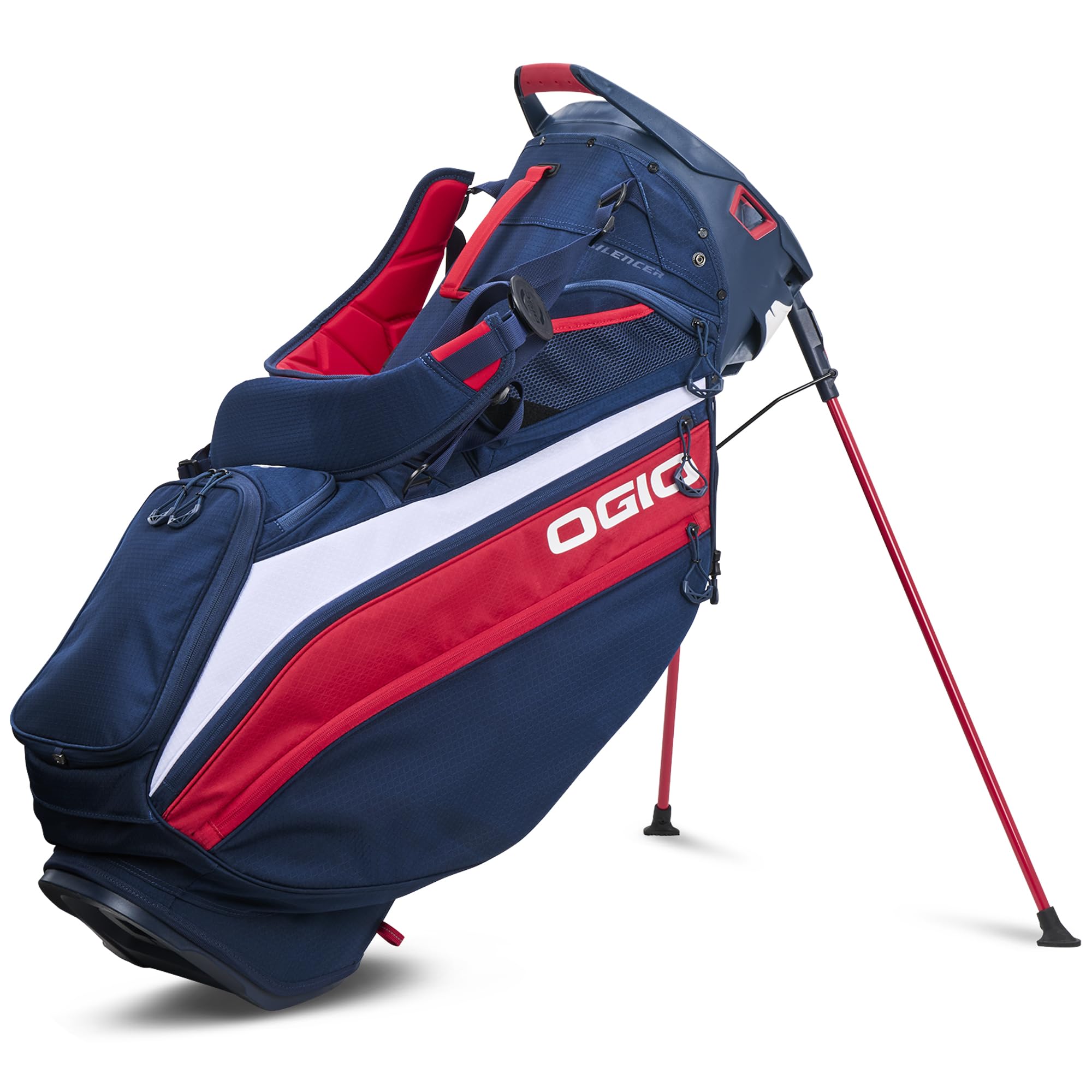 OGIO Golf Silencer Stand Bag (Red/White/Blue)