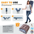 Xxl Camping Cots Extra Width Camping Bed With Comfortable Mat 2 Pack Oversize Sleeping Cots For Adults Cots With Carry Bag For A