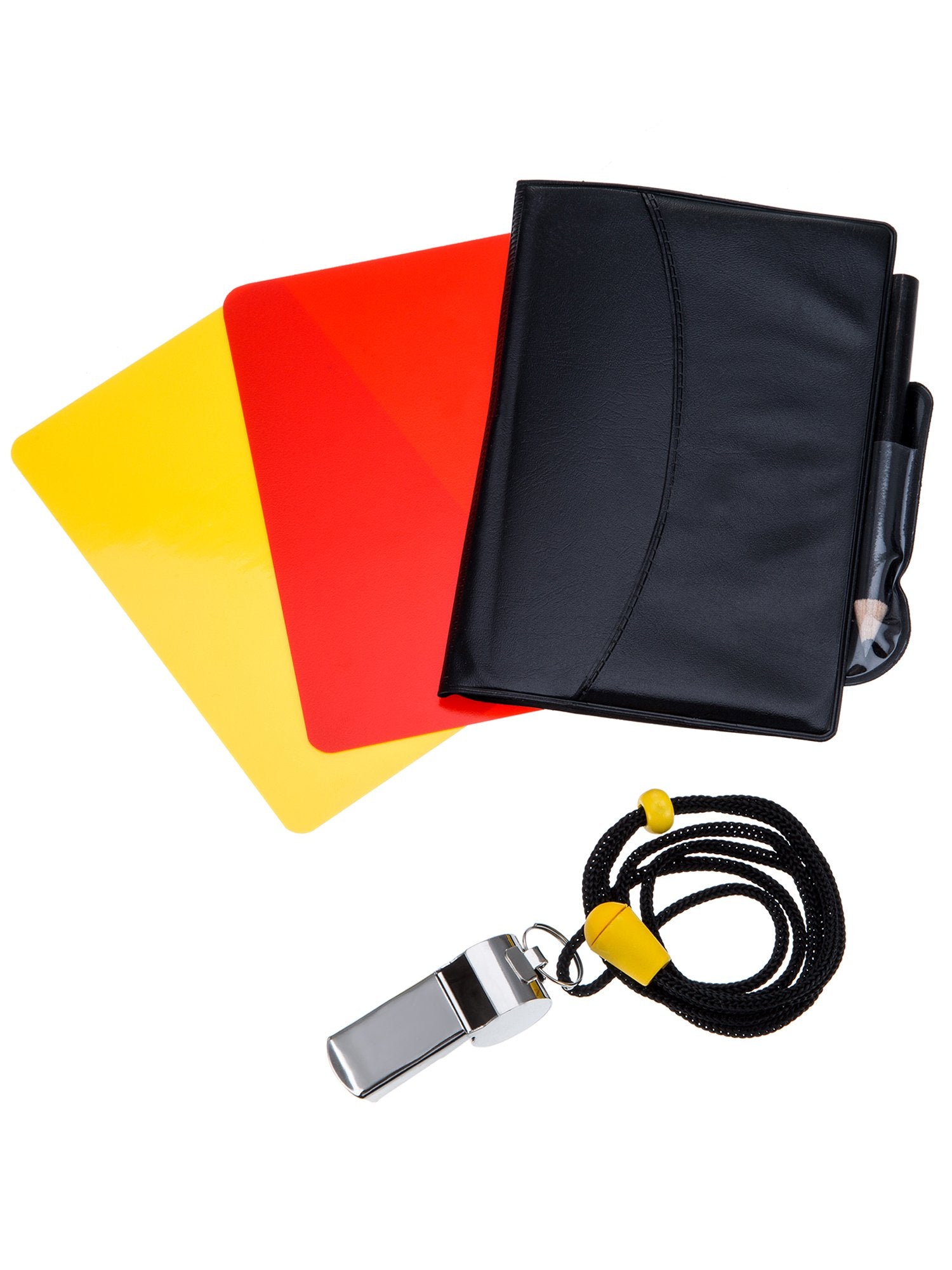 Mudder Sports Referee Card Set Red Card Yellow Card And Metal Referee Whistle Coach Whistle For Football Soccer
