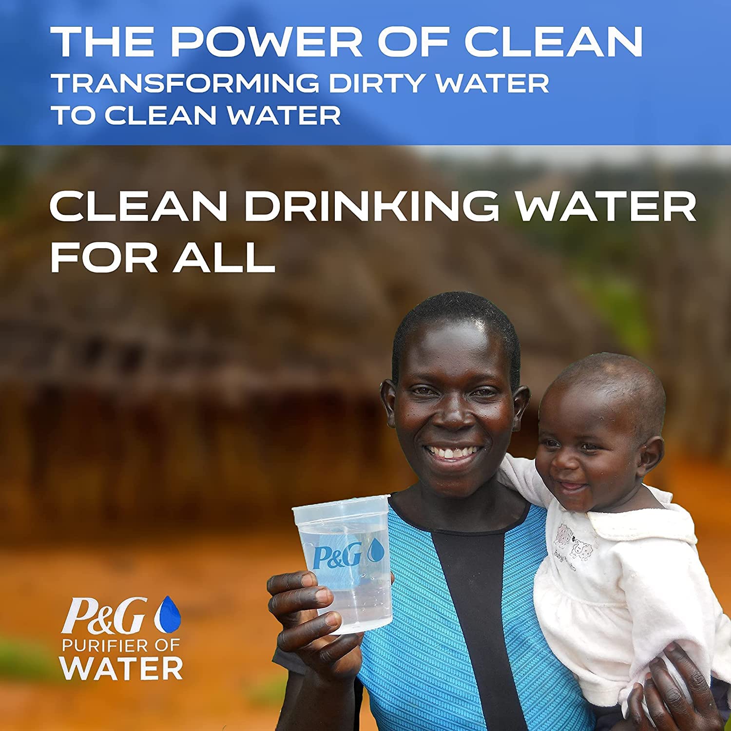 P&G Purifier Of Water Portable Water Purifier Packets (Box Of 240 Packets). Emergency Water Filter Purification Powder Packs For