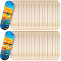 Meooeck Blank Skateboard Wooden Decks Bulk Beginner Kid Mini Maple Skateboard 17 x 5 Inch 7 Ply Double Tail Skate Light Decks fo