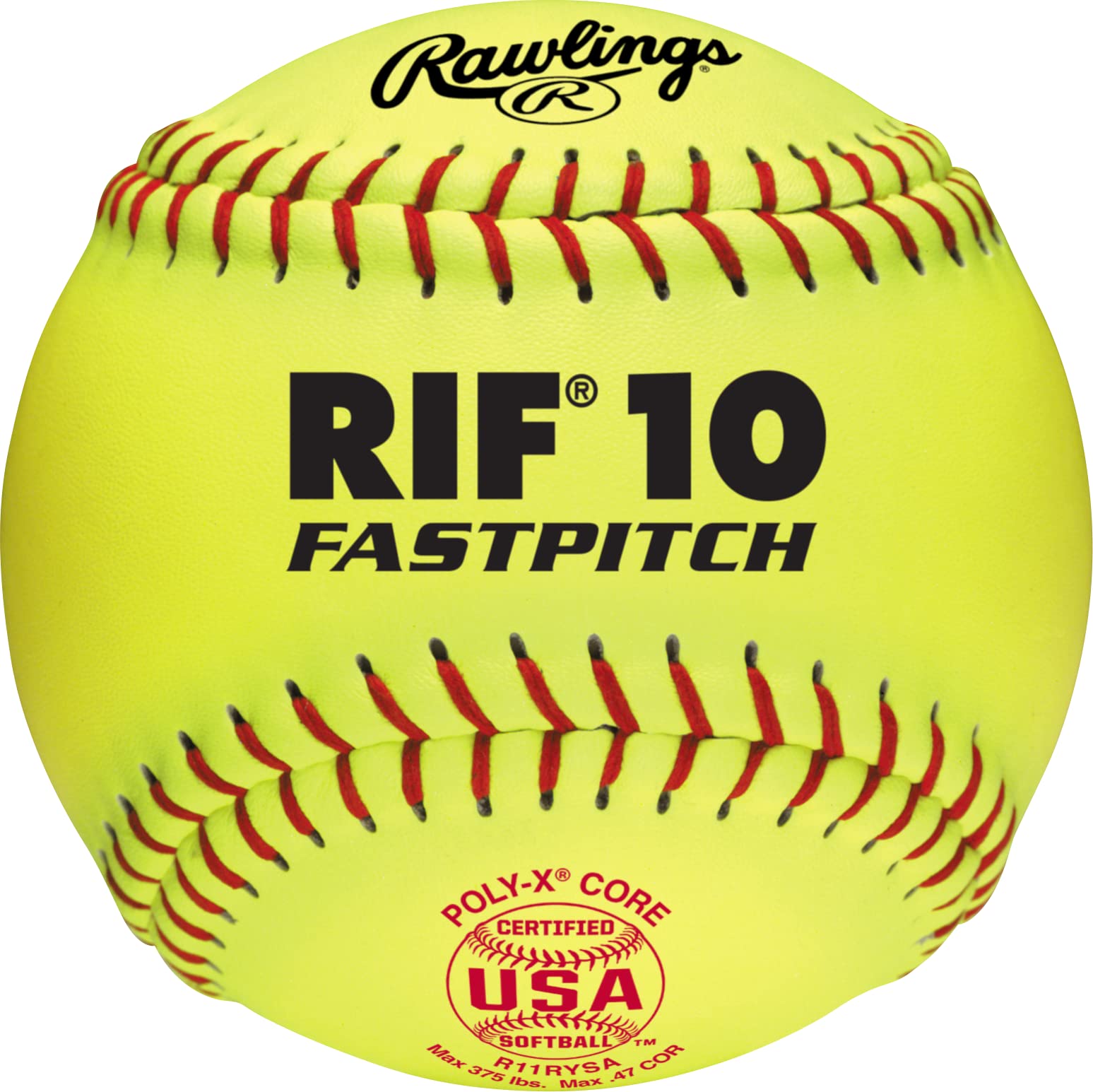 Rawlings Rif Asa League Fastpitch Softballs, R11Rysa, 12 Pack