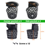 Pool Table Pockets Replacement Pockets For Billiard Table Set Of 6 Plastic Web Pockets