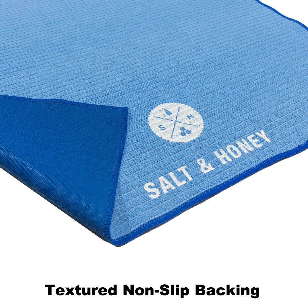 Salt & Honey Non-Slip Pilates Reformer Mat Towel (Blue)