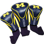 Team Golf Ncaa Michigan Wolverines Contour Golf Club Headcovers (3 Count) Numbered 1, 3, & X, Fits Oversized Drivers, Utility, R