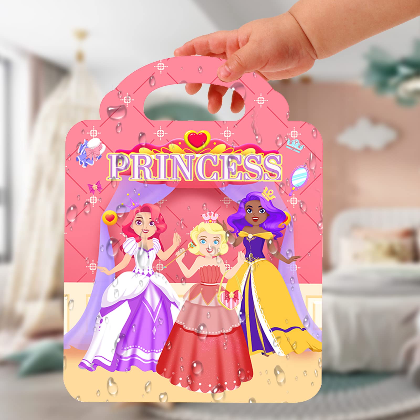 Sticker Books For Kids 2-4, Reusable Sticker Book Mermaid And Princess Theme Dress Up Activity Books Stickers For Girls Preschoo