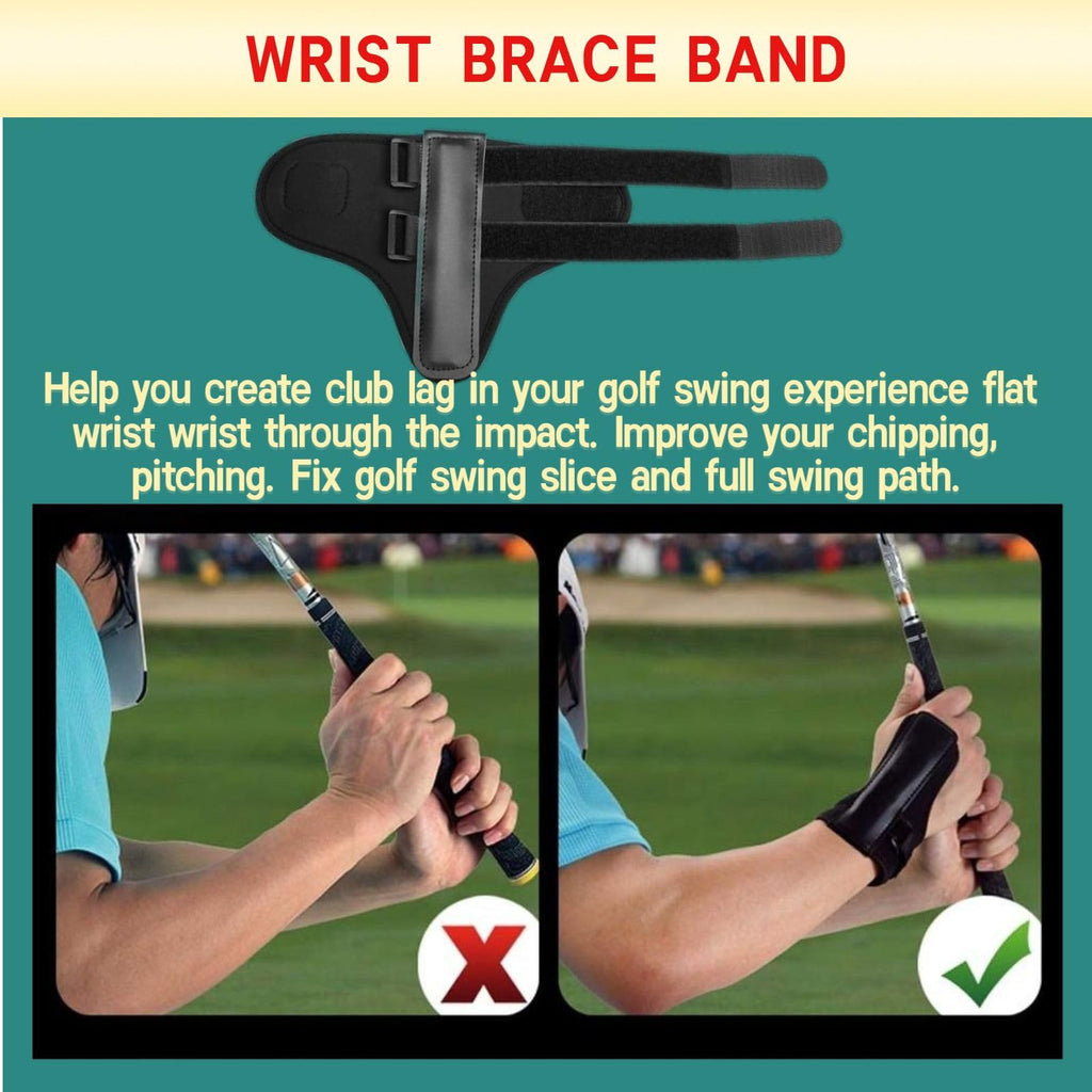 Muskulo Monstro Golf Swing Trainer Aids Set, Golf Posture Correction Tools, 6 Pcs-Arm Band, Elbow Correction, Wrist Hinge Traine