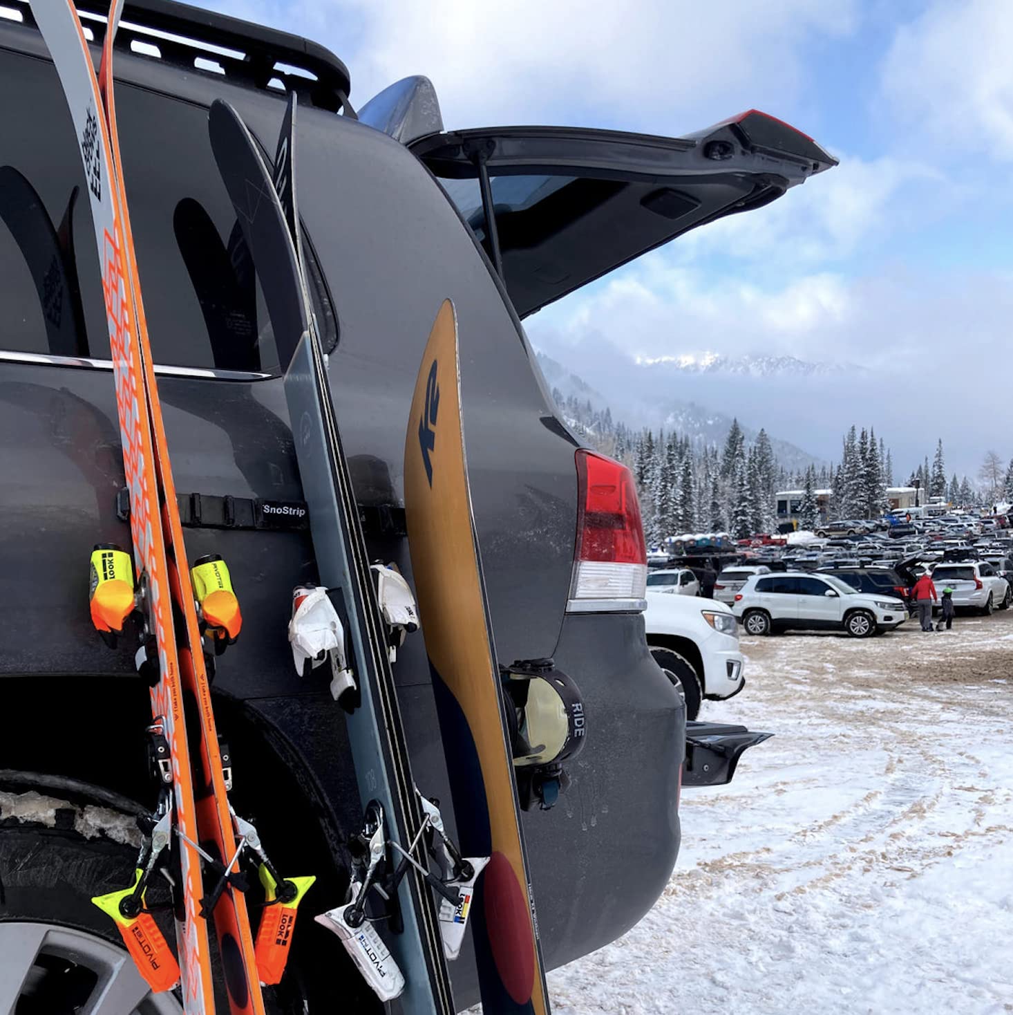 SnoStrip by RigStrips | The Original Protective Magnetic Ski & Snowboard Holder for The Side of Your Vehicle for Paint and Gear