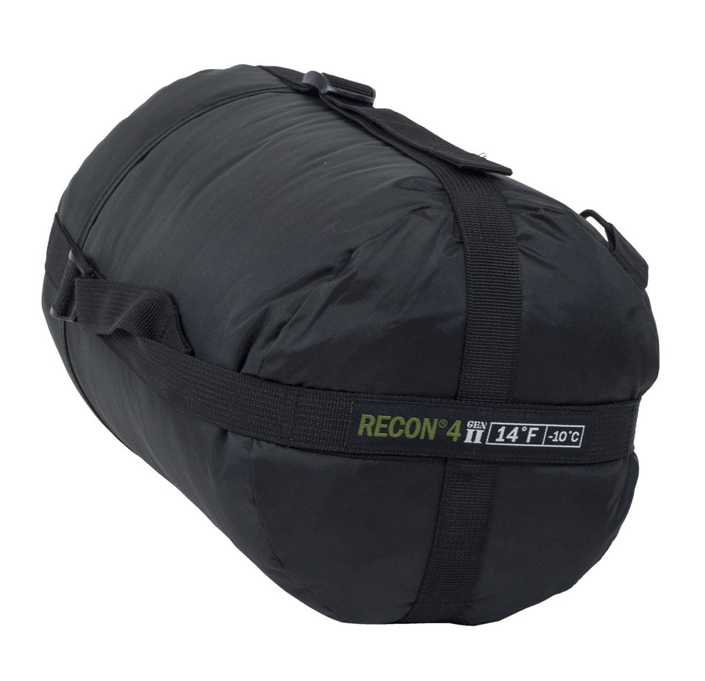 Recon 4 Sleeping Bag - Rated 14?F / -10?C (Black)