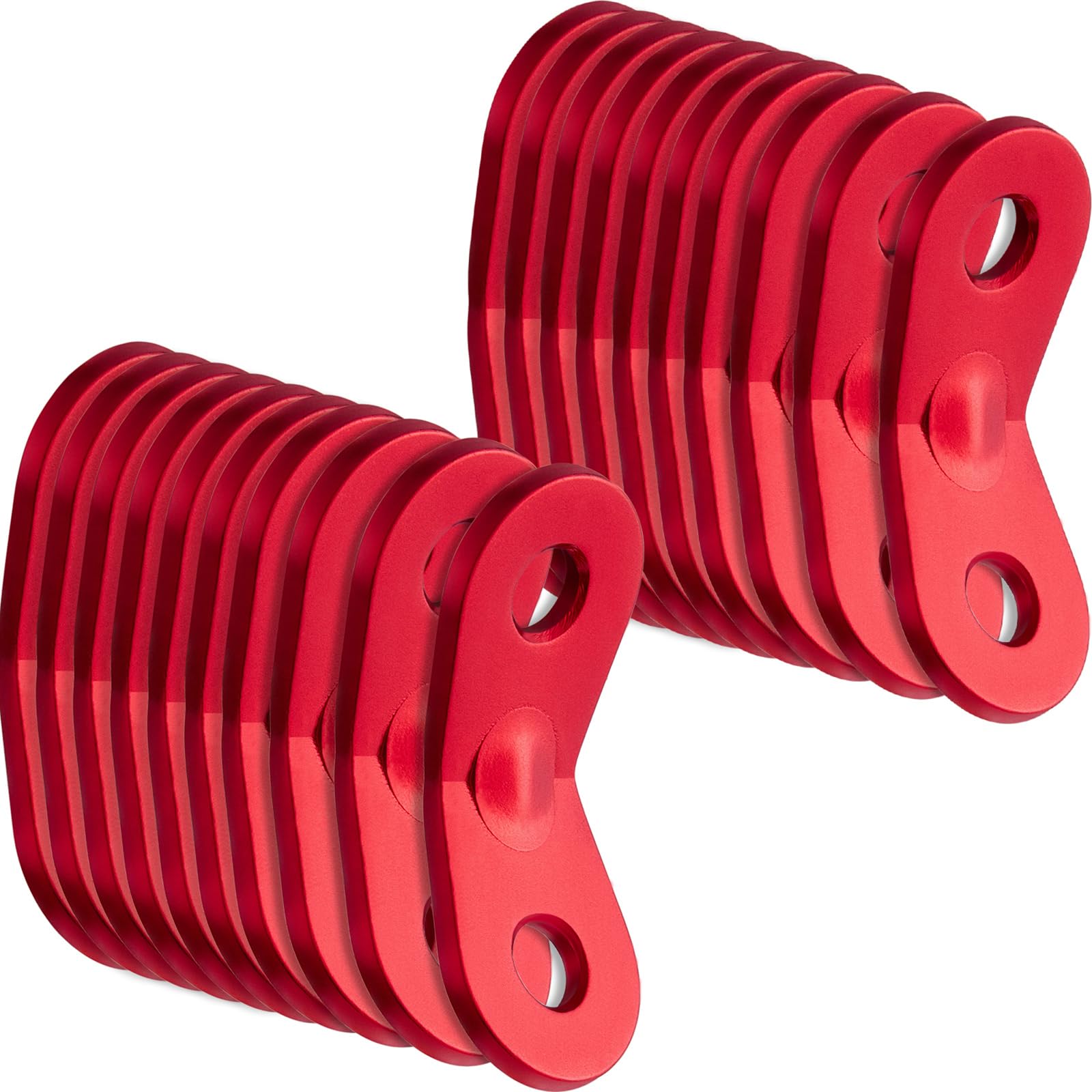 Satinior 20 Pieces Aluminum Alloy Guyline Cord Adjuster Tent Tensioners Rope Adjuster Tent Rope Adjusters For Outdoor Camping Hi