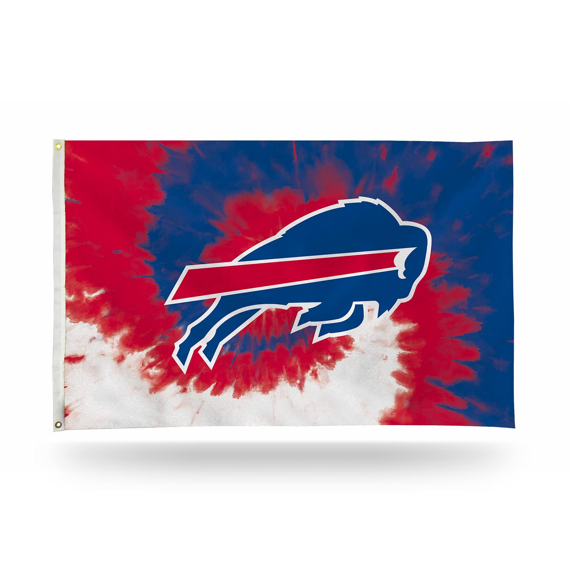 Rico Industries NFL Buffalo Bills Tie-Dye 3' x 5' Banner Flag 3' x 5' Banner Flag Single Sided - Indoor or Outdoor - Home D  cor