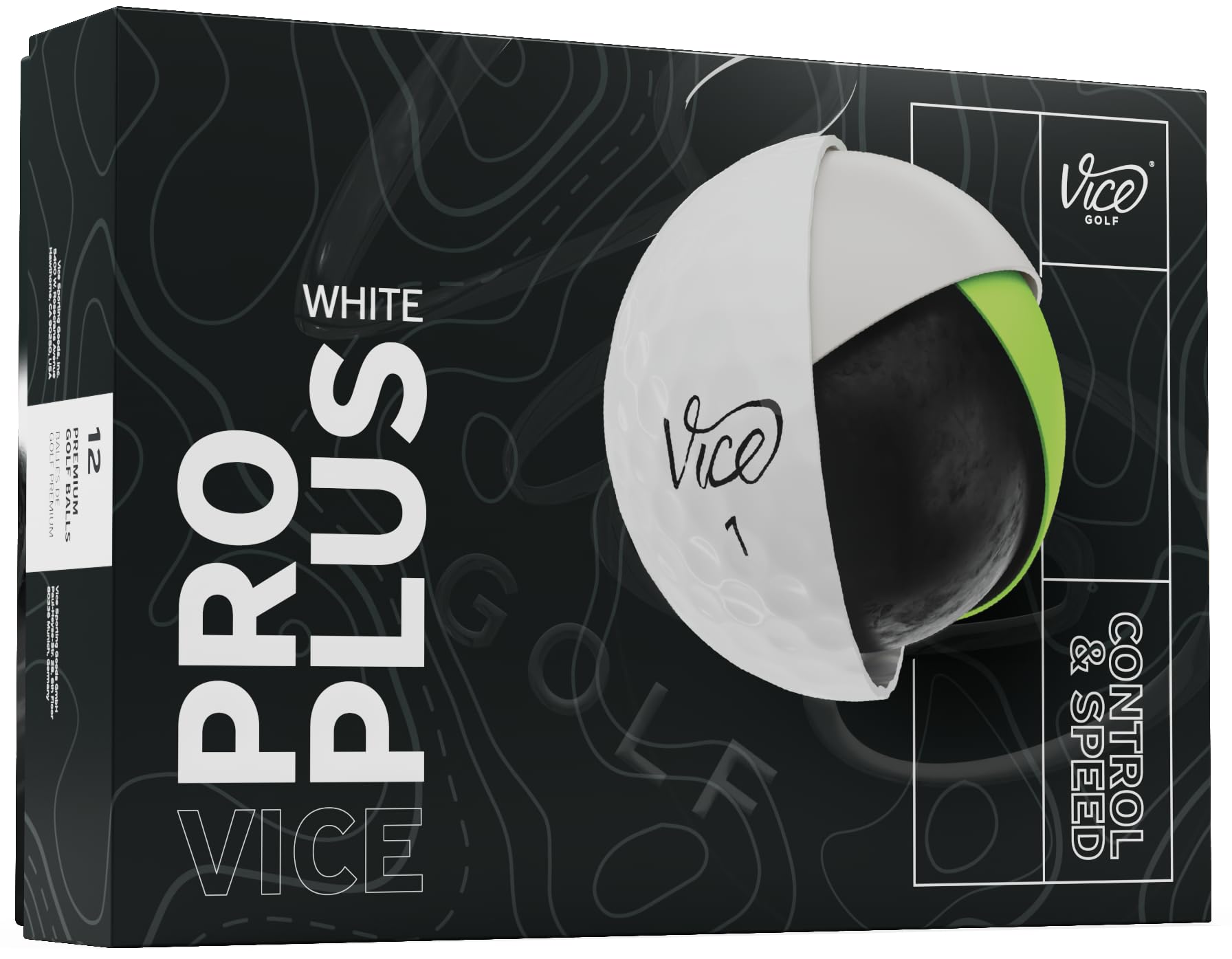 Vice Pro Plus Golf Balls, White