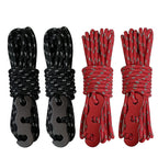 Flowden Tent Wind Ropes With Tensioners Cord Adjuster, 4Pcs 13Ft Reflective Rope For Camping, Hiking, Canopy Shelter, Outdoor Ac