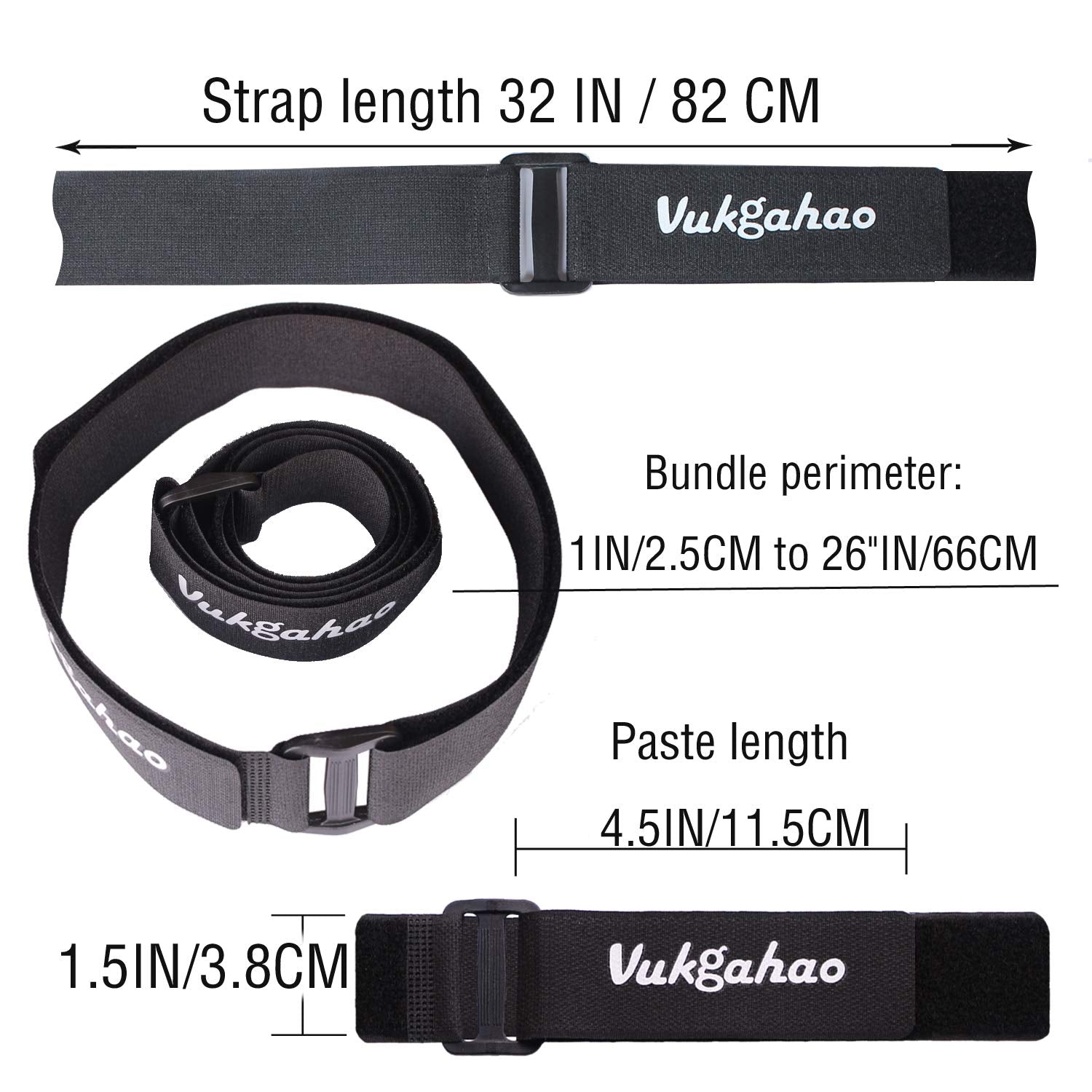Vukgahao Bike Wheel Stabilizer Heavy Duty Versatile Hook & Loop Securing Straps Tie Downs Fastening Stabilizer Straps Reusable B